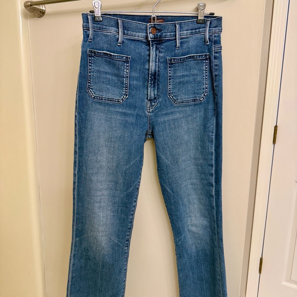 MOTHER Hustler Patch Pocket Ankle Flare Jeans - Picture 6 of 8